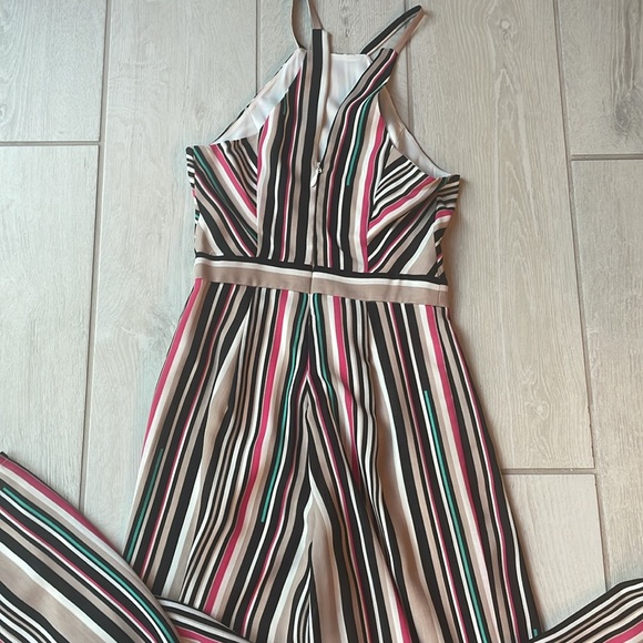 bebe One Piece Sleeveless Jumpsuit in Multi Strip Colors Size 4 - Picture 7 of 10